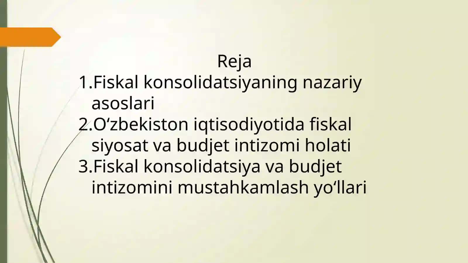 O‘zbekiston iqtisodiyotida fiskal konsolidatsiya va budjet intizomi muammolari 2
