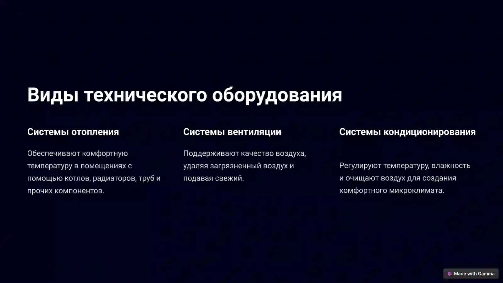 Техническое оборудование зданий и сооружений 2