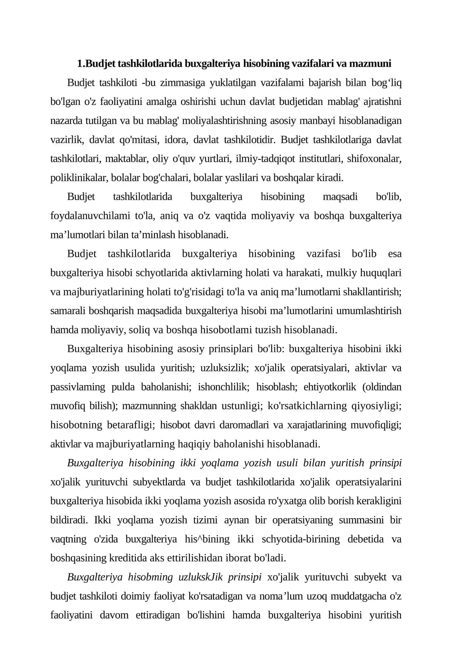Budjet tashkilotlarida buxgalteriya hisobinitashkilqilish 2