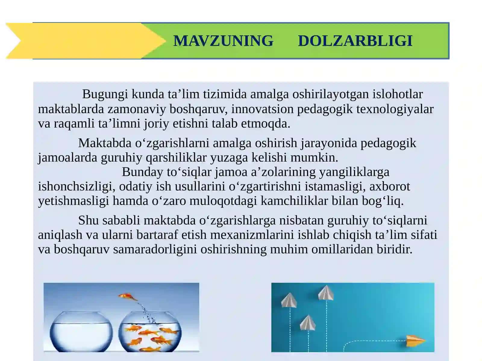 MAKTABDAO‘ZGARISHLARGANISBATAN GURUHIY TO‘SIQLARNIBARTARAFETISH 2