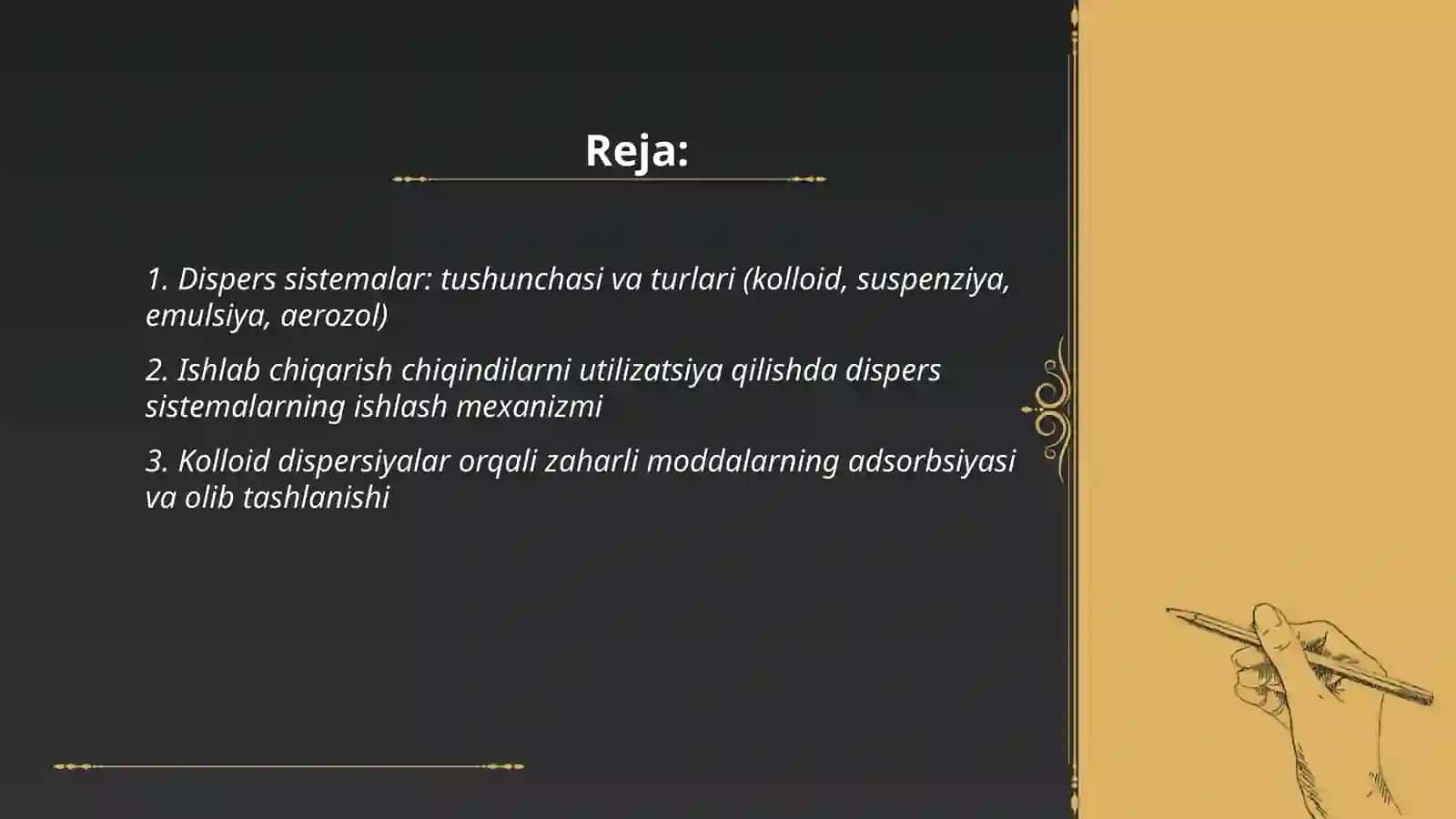 Ishlab chiqarish chiqindilarni utilizatsiya qilishda dispers sistemalarning oʻrni 2
