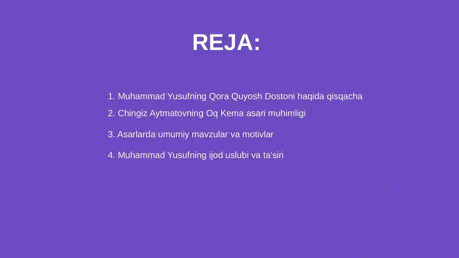 Muhammad Yusufning Qora Quyosh dostoni 2