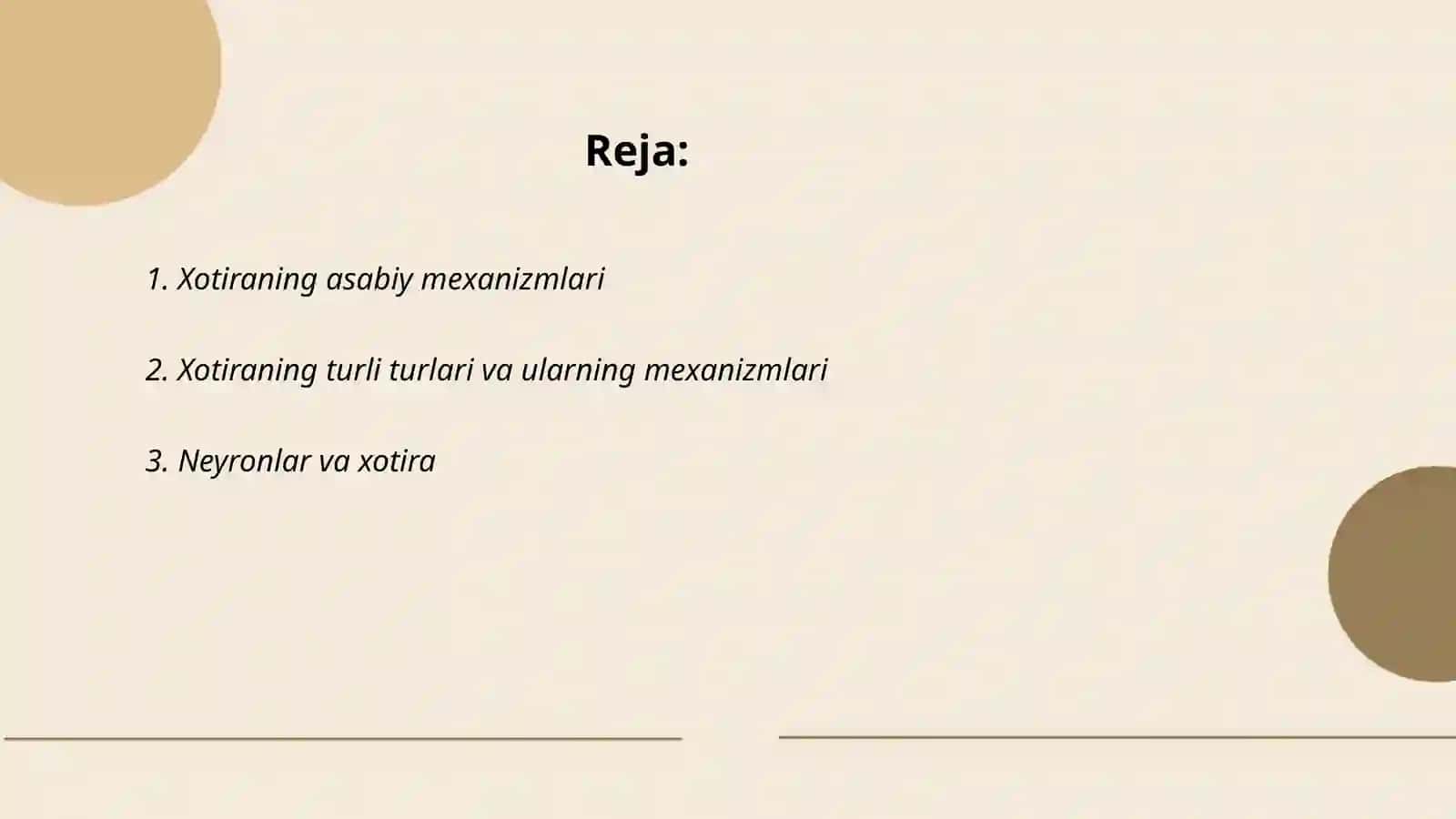 Xotiraning fiziologik mexanizmlari 2