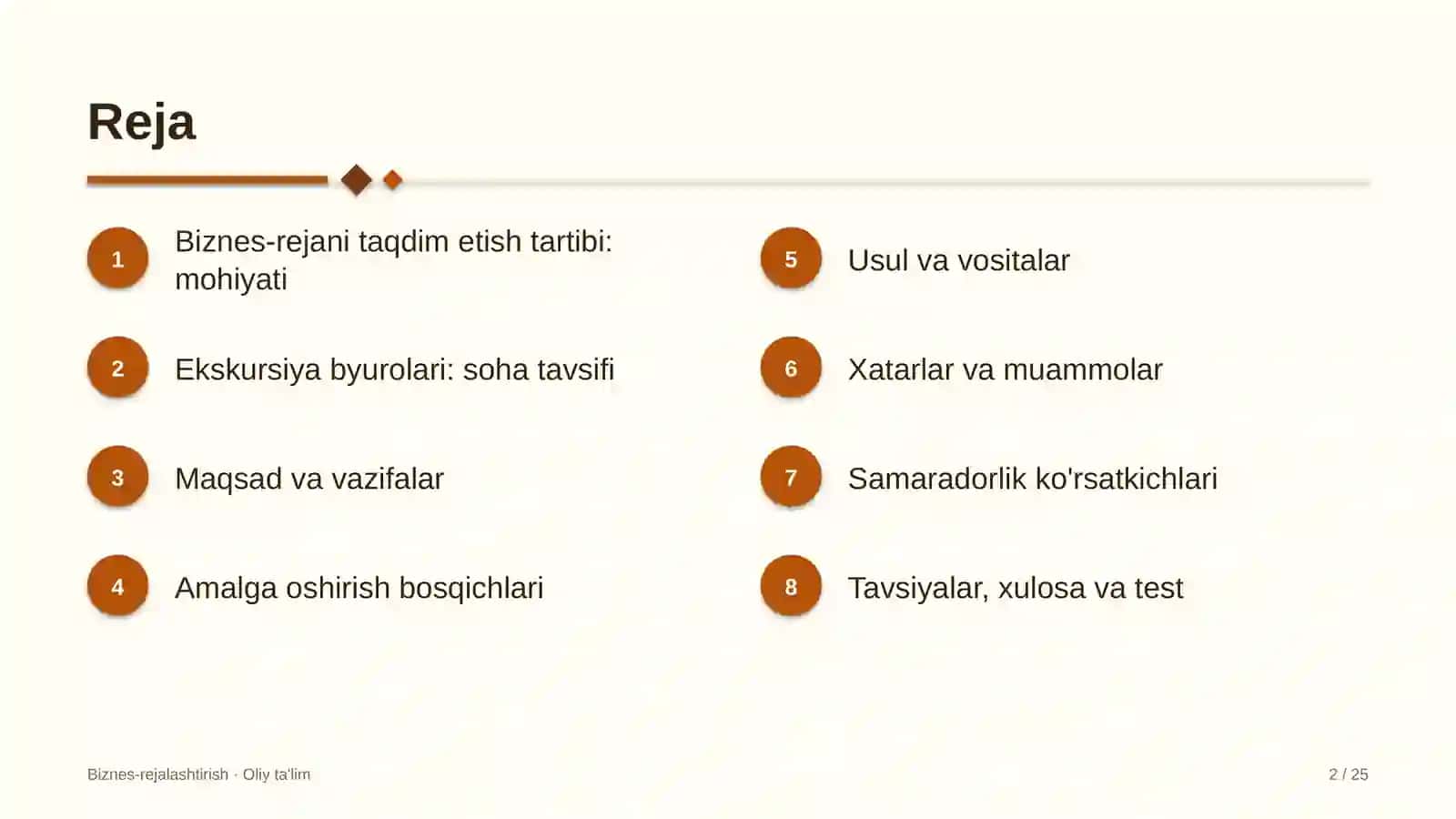 ekskursiya byurolarida biznes rejani taqdim etish tartibi 7485 2