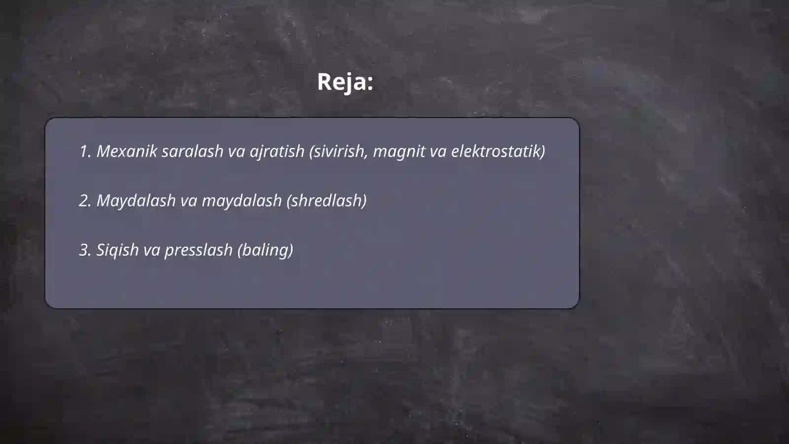 Sanoat qattiq chiqindilarni qayta ishlash usullari 2