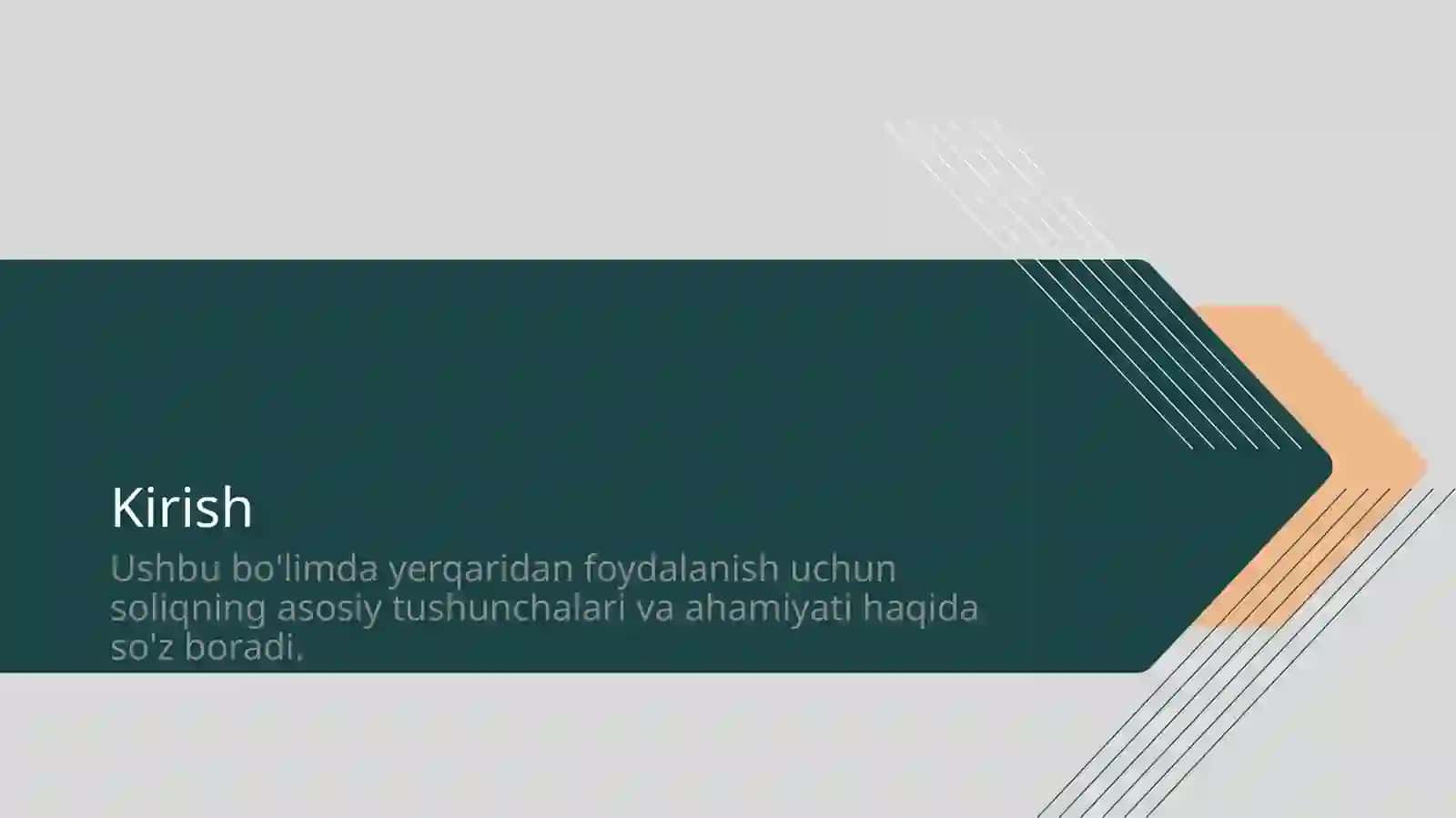 Yerqaridan foydalanish uchun Soliq 2