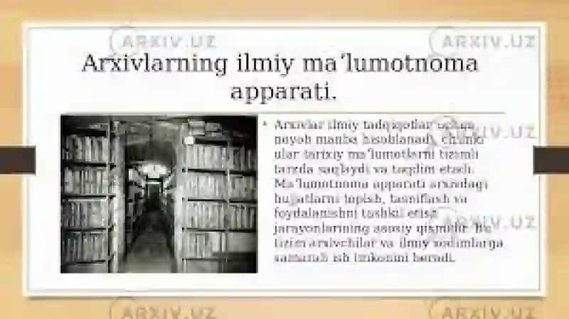 Arxivlarida ilmiy ma'lumotnoma aparti 2