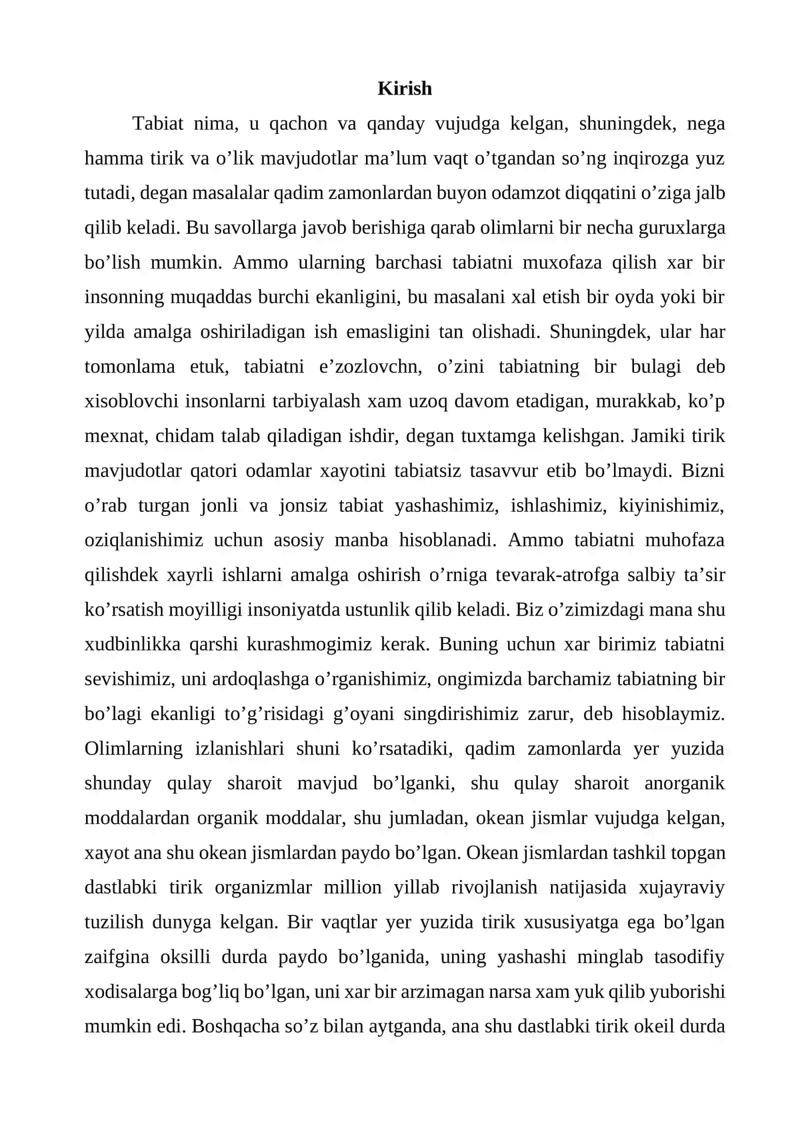 Global ekologik muammolarning kelib chiqish sabablari va ularni hal qilish chora tadbirlari 2