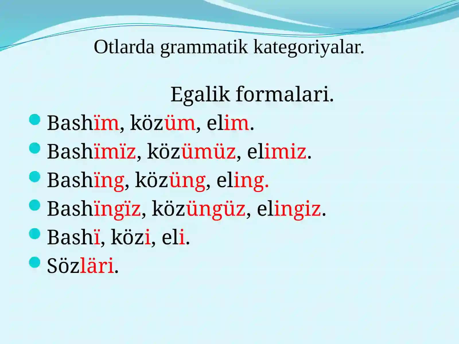 Qadimgi turkiy tilda so‘z yasalishi. Morfologiya. Mustaqil va yordamchi so‘z turkumlari 2