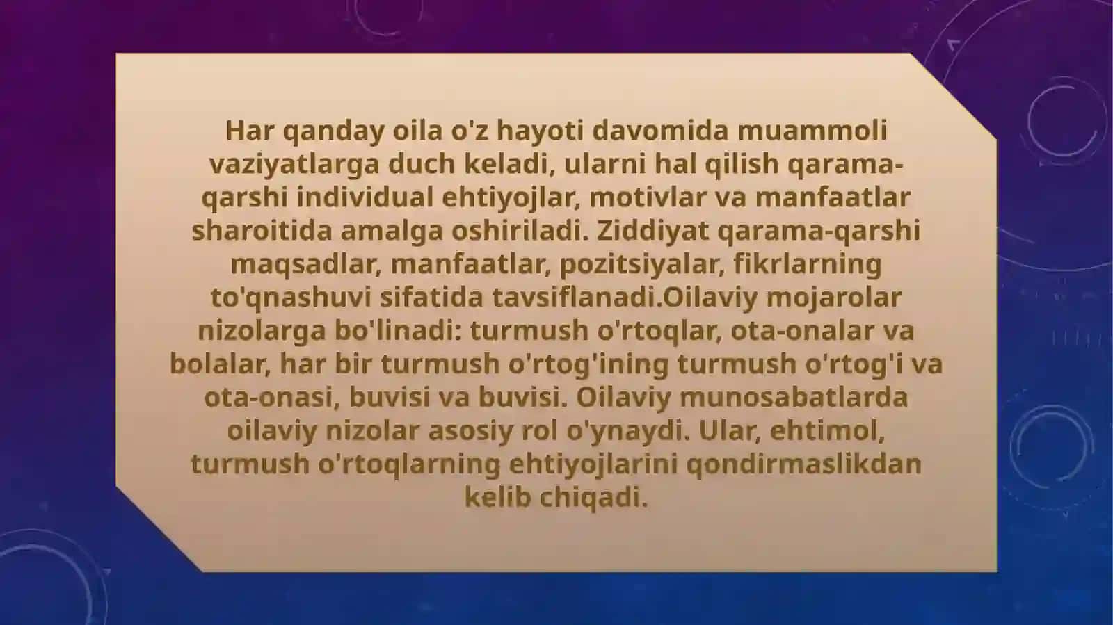 Oilada ijtimoiy muammolarning kelib chiqish sabablari 2