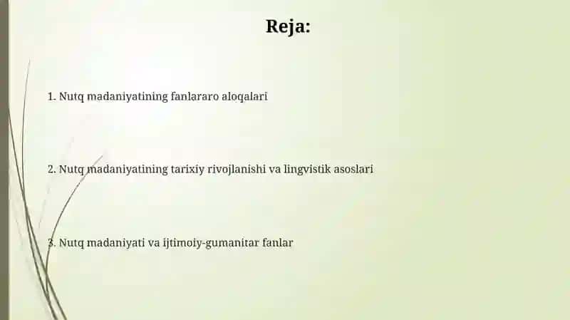Nutq madaniyati fanining boshqa fanlar bilan o'zaro munosabati 2