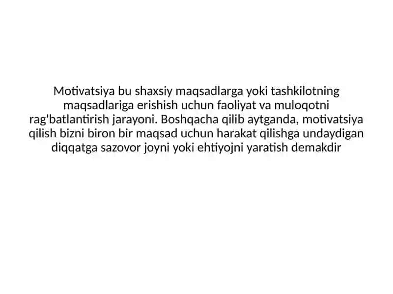 Motivatsiya Psixologik Nazariyasi 2