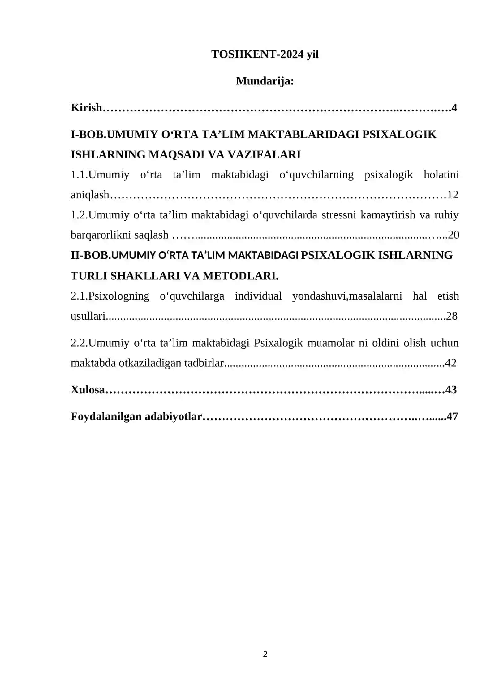 KURS ISHI "Himoyaga tavsiya etilsin" 2