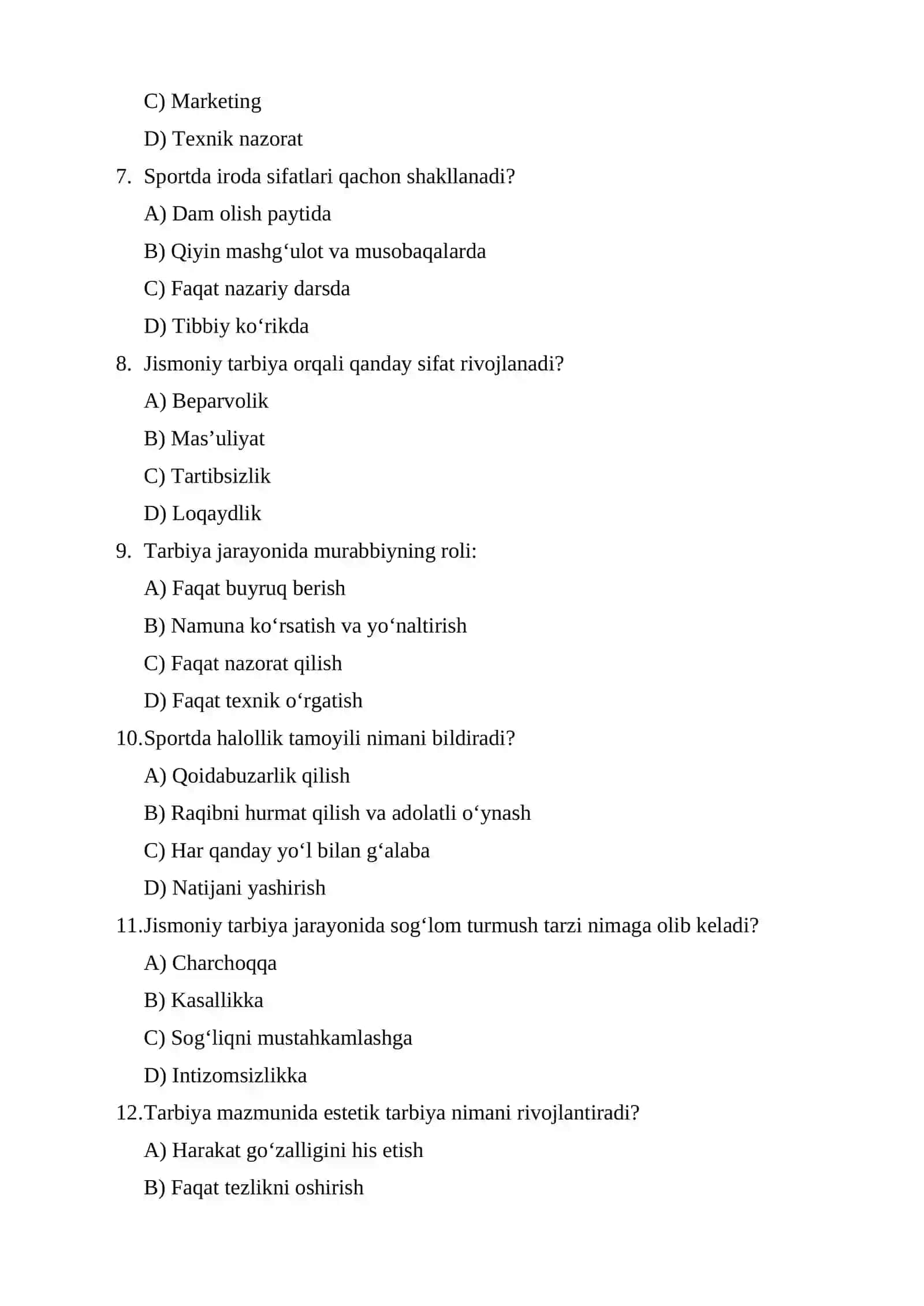 Tarbiya mazmuni va uning jismoniy tarbiya hamda sportdagi ahamiyati 2