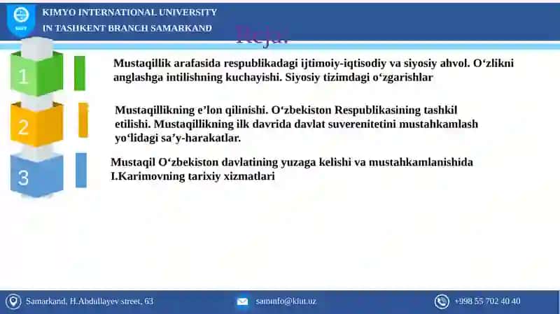 "O’ZBEKISTONNING ENG YANGI TARIXI" 2