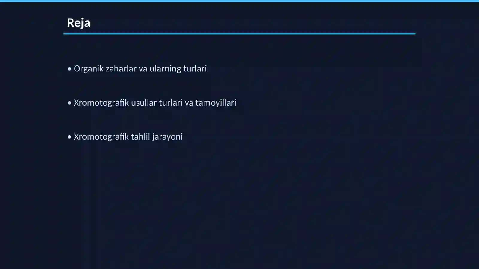 Organik zaharlar tahlilida xromotografik usullarni qoʻllash 2