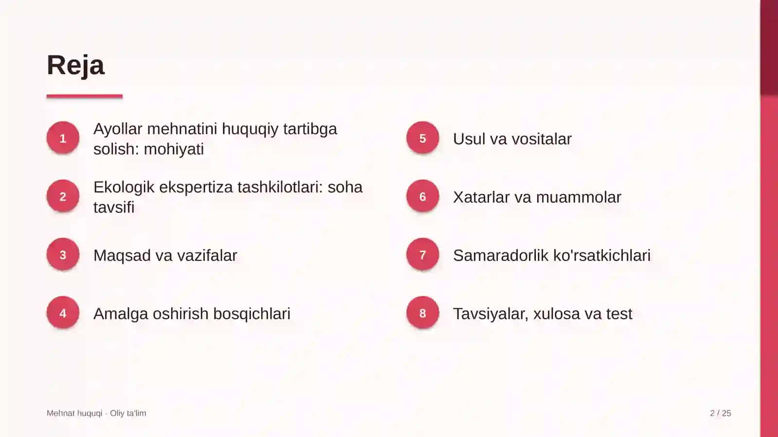 Ekologik ekspertiza tashkilotlarida ayollar mehnatini huquqiy tartibga solish 2
