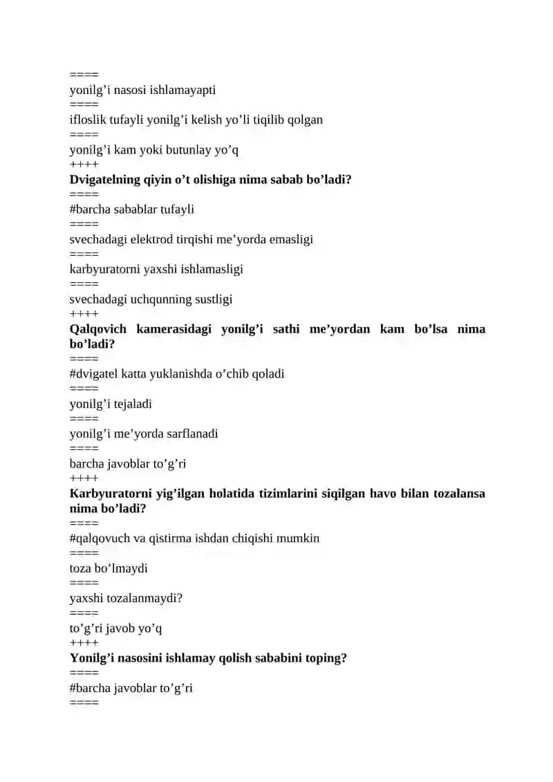 Кiritish quvuri (kollektor) dan qistirma orqali havo so’rilsa nima bo’ladi? 2