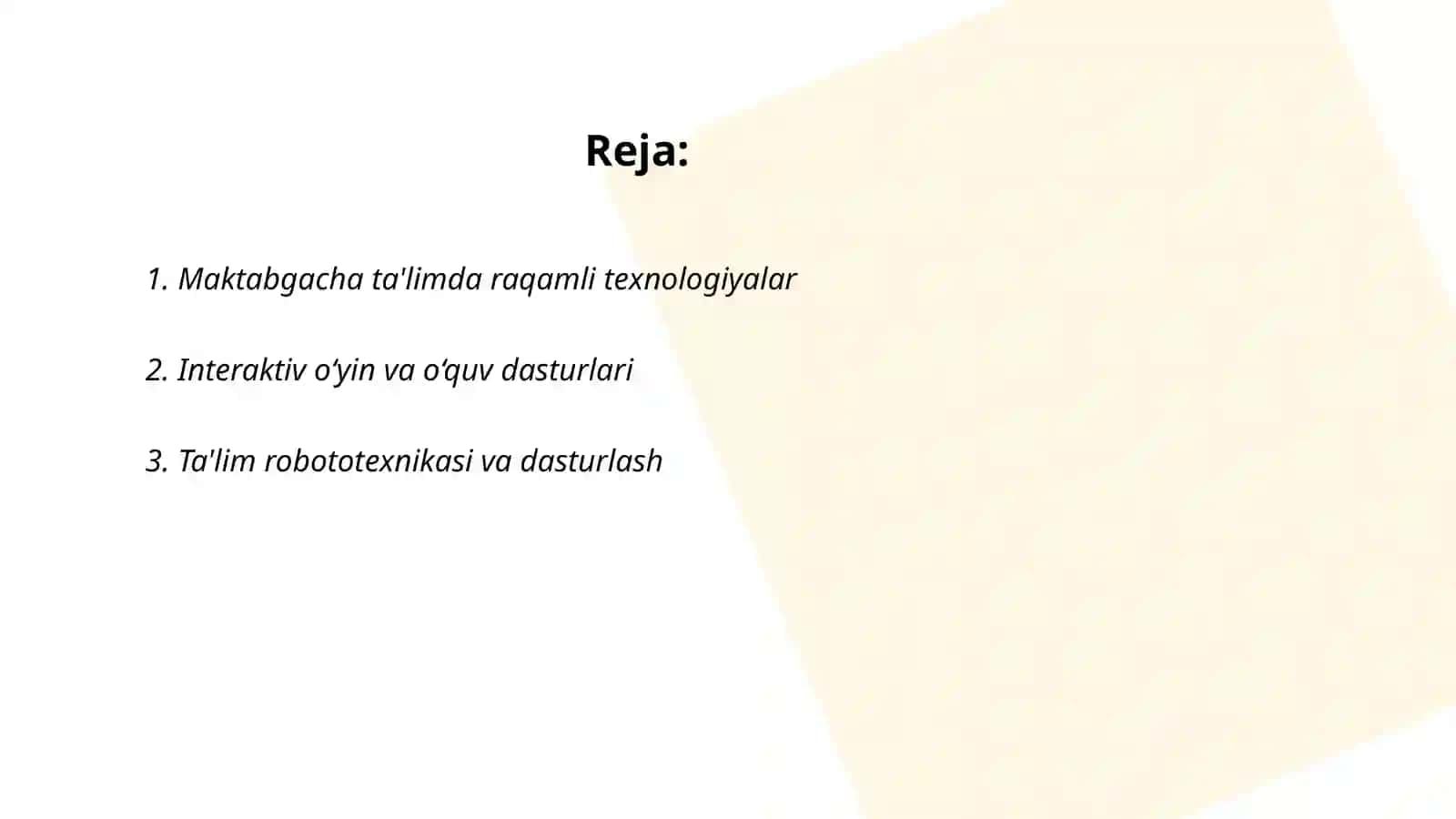 Maktabgacha ta'lim tashkilotlarida innovatsiya turlari 2