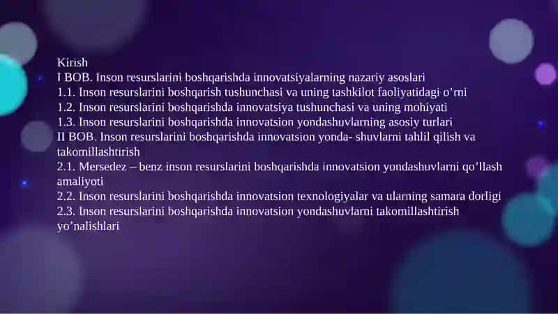 Inson Resurslarini Boshqarishda Innovatsiya 2