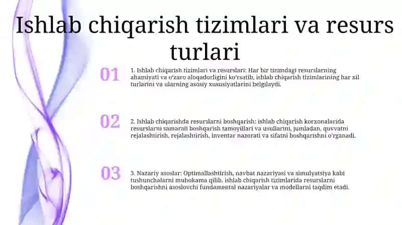 Ishlab Chiqarish Korxonalarida Resurslarni Boshqarish Nazâriy Asoslari 2