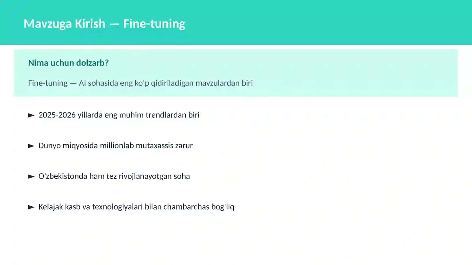 Fine-tuning 2