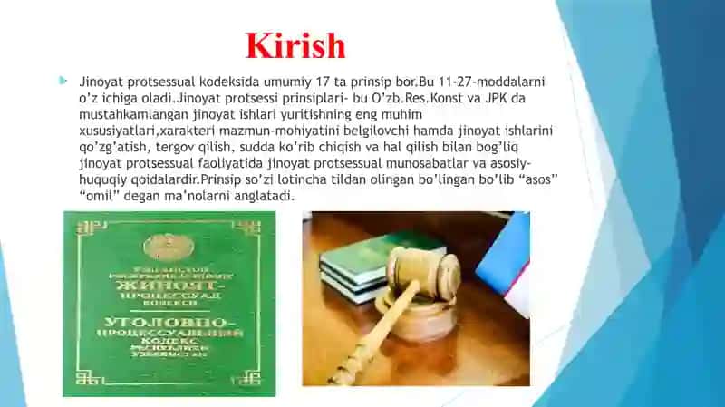 Jinoyat protsessual kodeksining 20-moddasi va prinsiplari 2