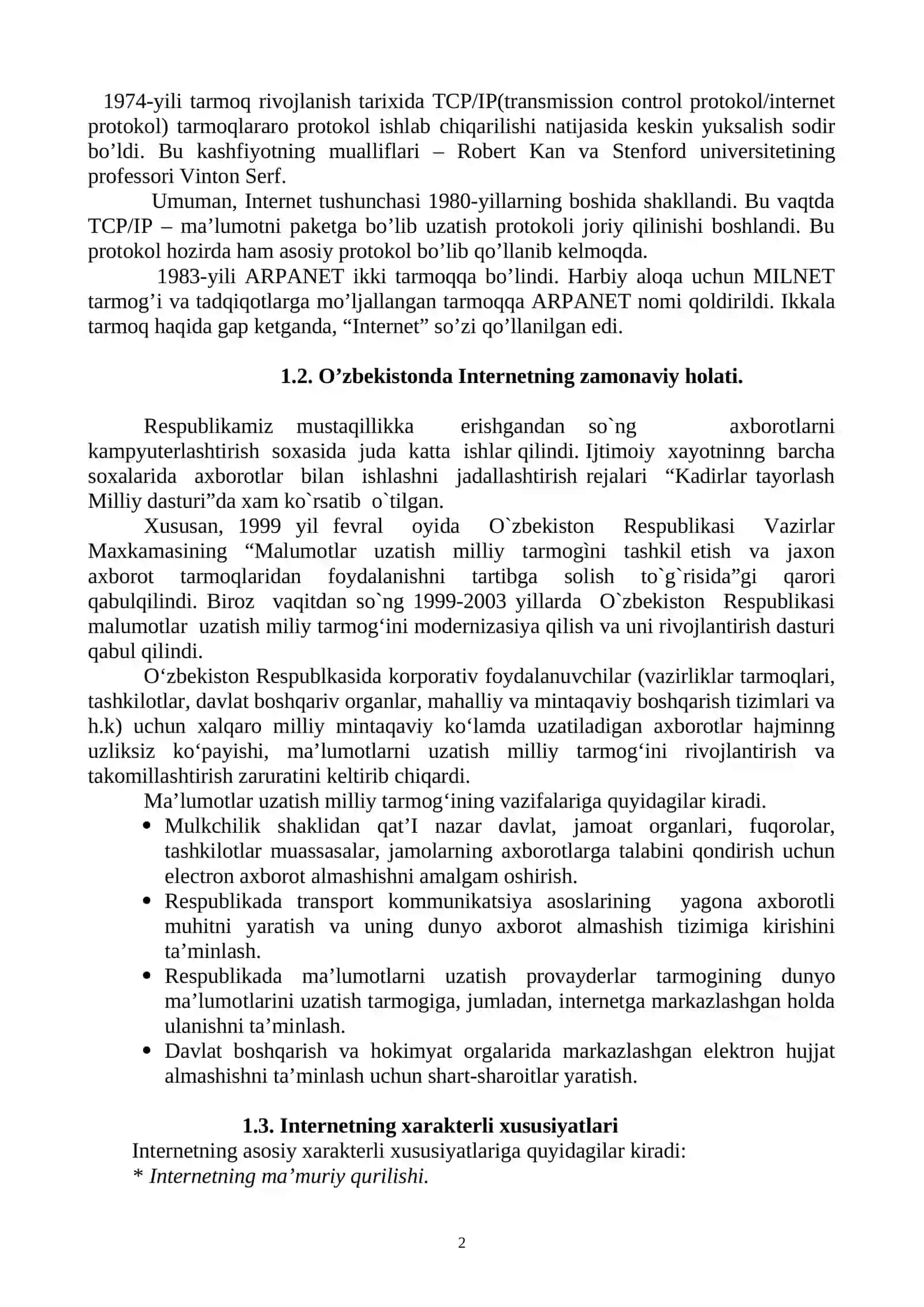 INTERNETGA KIRISH 2