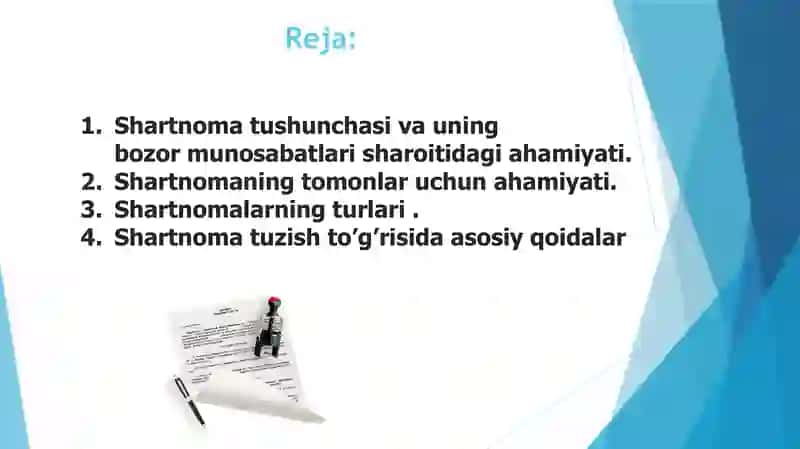 Shartnomalarni tuzish bo'yicha asosiy qoidalar 2