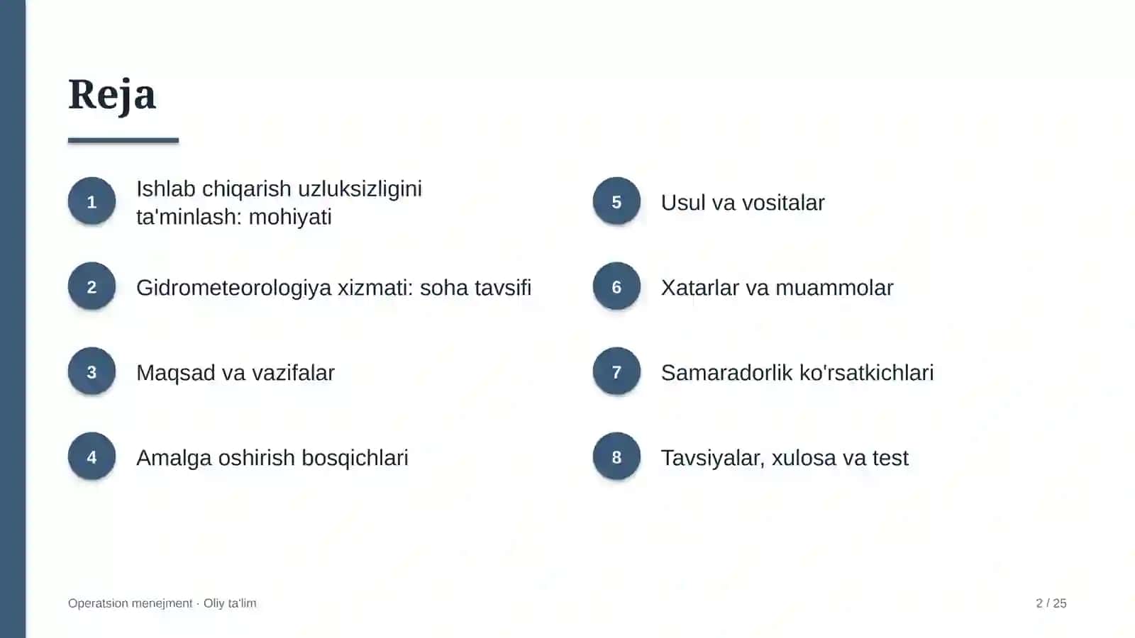 gidrometeorologiya xizmatida ishlab chiqarish jarayonining uzluksizligini ta'minlash 4055 2