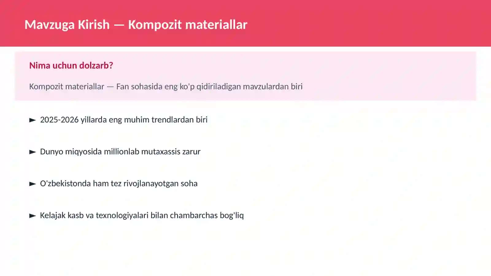 FAN | KIMYO ZAMONAVIY 2