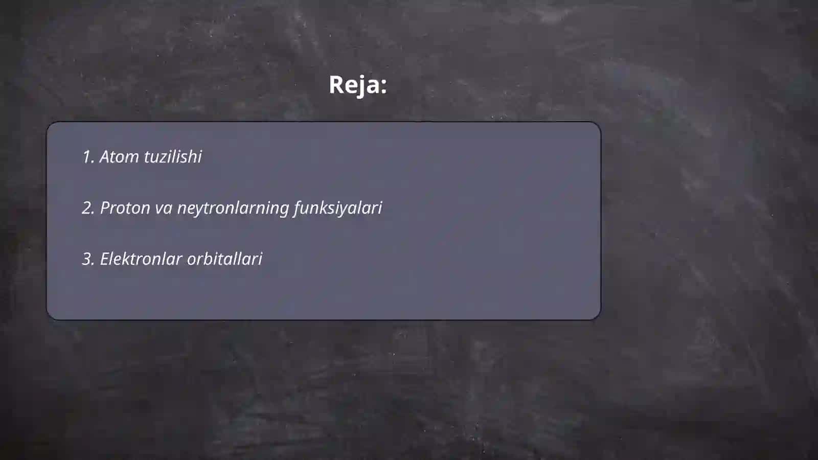Atomning murakkabligini isbotlovchi dalillarni oʻrgatish 2