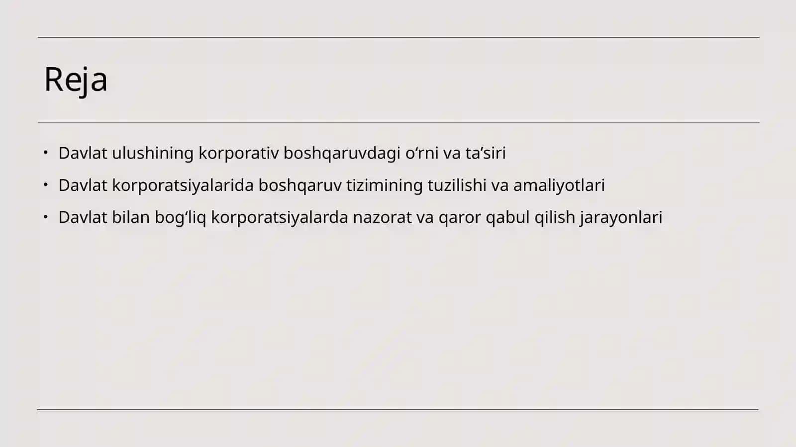 Davlat ulushi mavjud korporativ tuzilmalarda korporativ boshqaruv tizimi 2