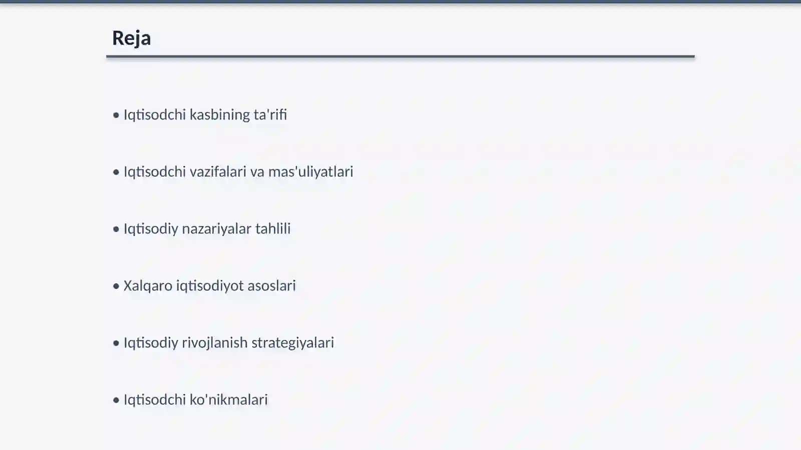 Iqtisodchi kasbining ta'rifi 2