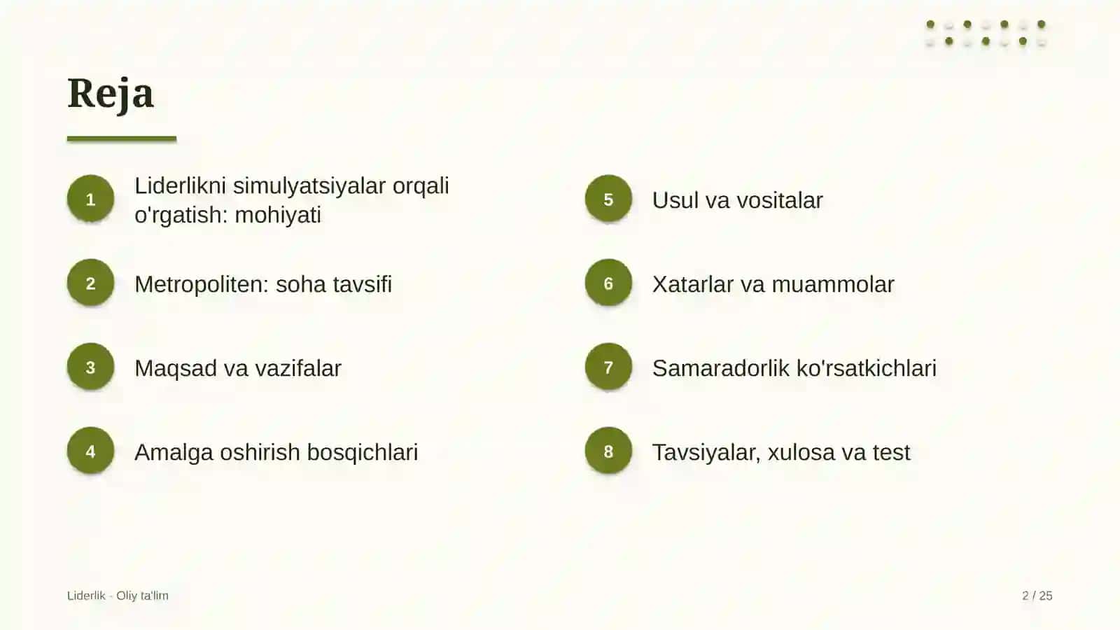 metropolitenda liderlik ko'nikmalarini simulyatsiyalar orqali o'rgatish 9399 2