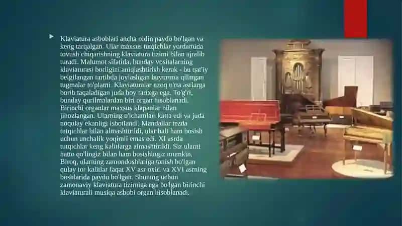Klaviatura qurulmasi. Tugmachalar guruhlari va vazialari. 2