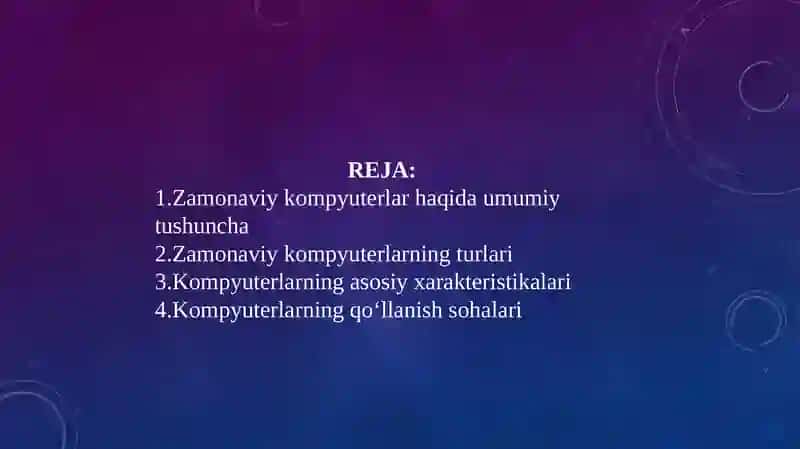 Zamonaviy kompyuterlar 2