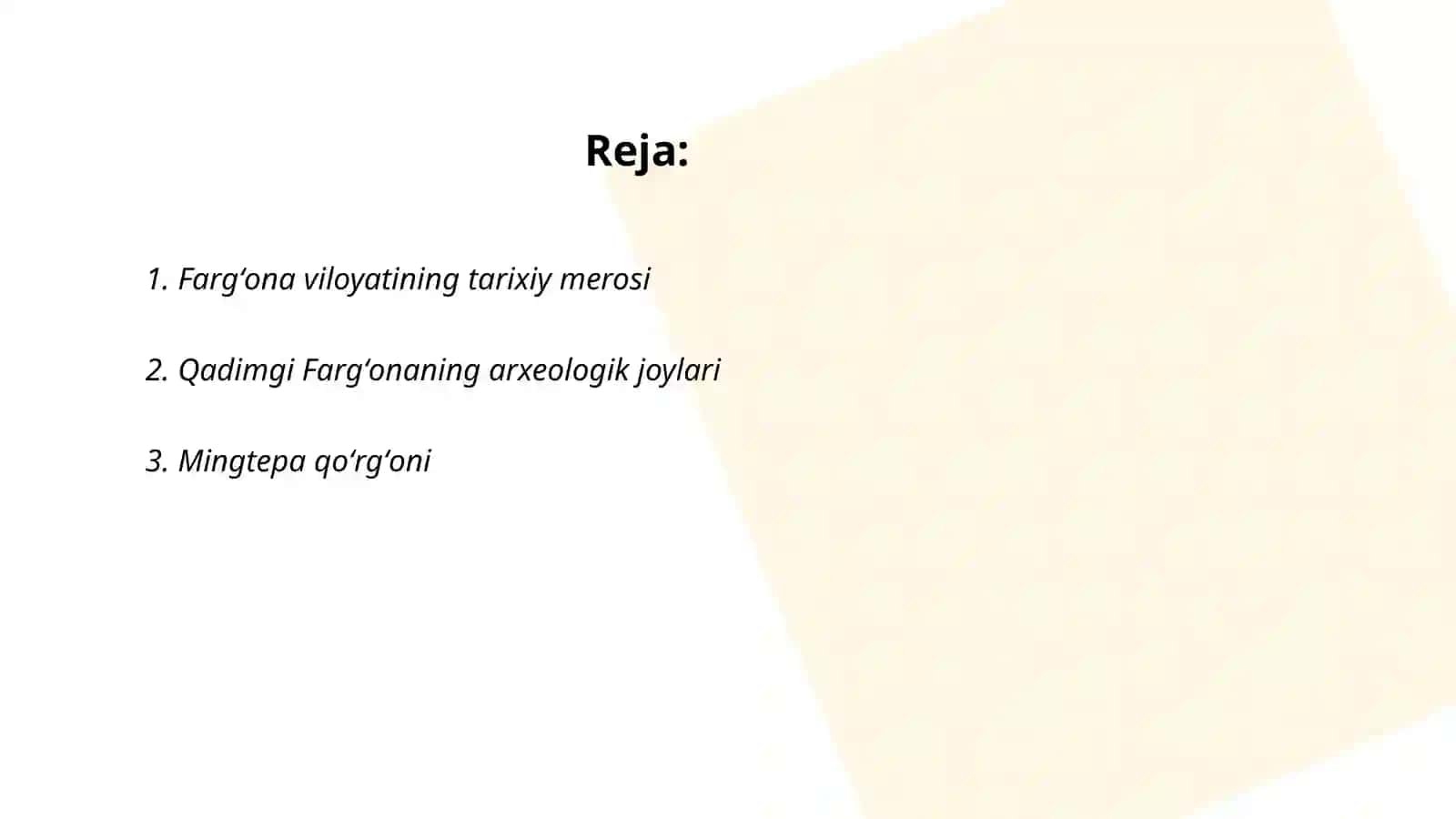 Fargʻona viloyatidagi tarixiy obidalar haqida taqdimot 2