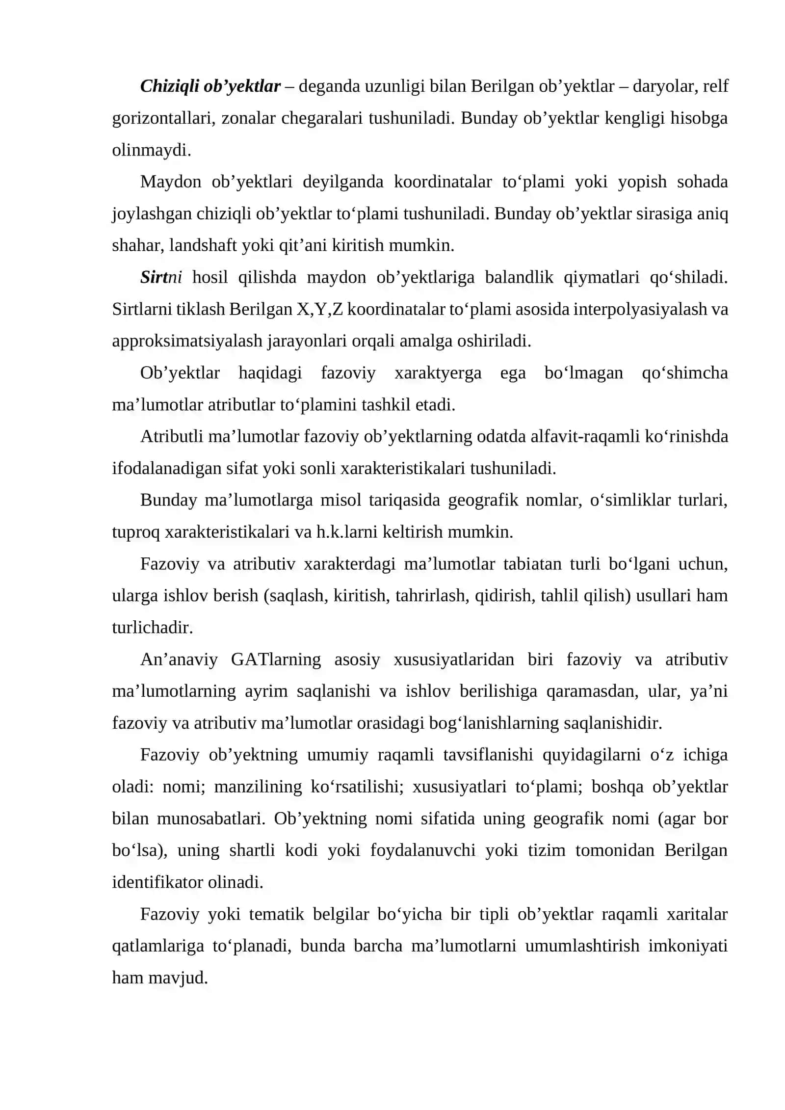 MA’LUMOTLAR STRUKTURASI VA MODELLARI 2