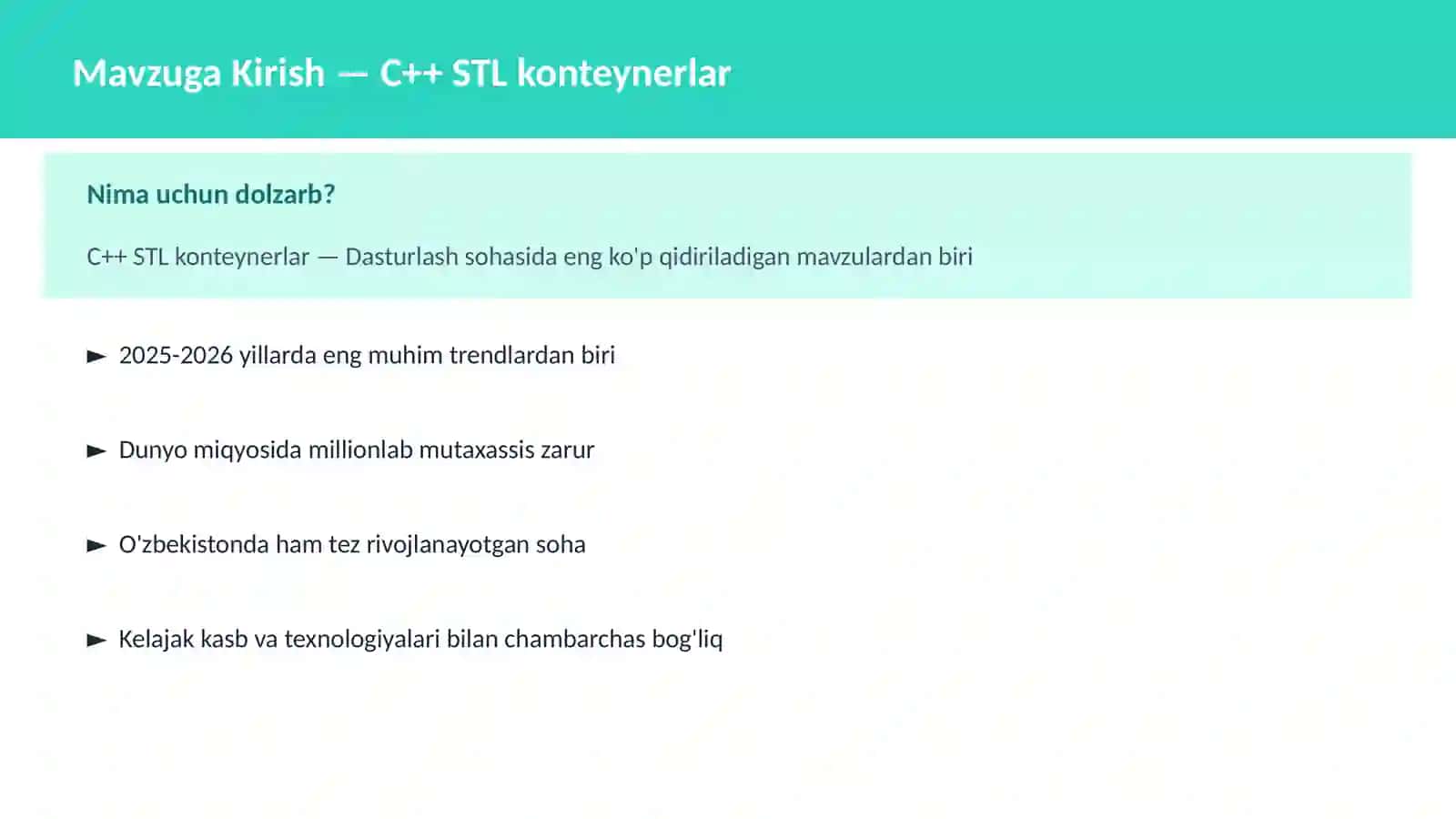 C++ STL konteynerlar 2