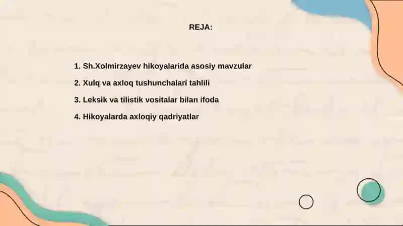 Shukur Xolmirzayev hikoyalari 2