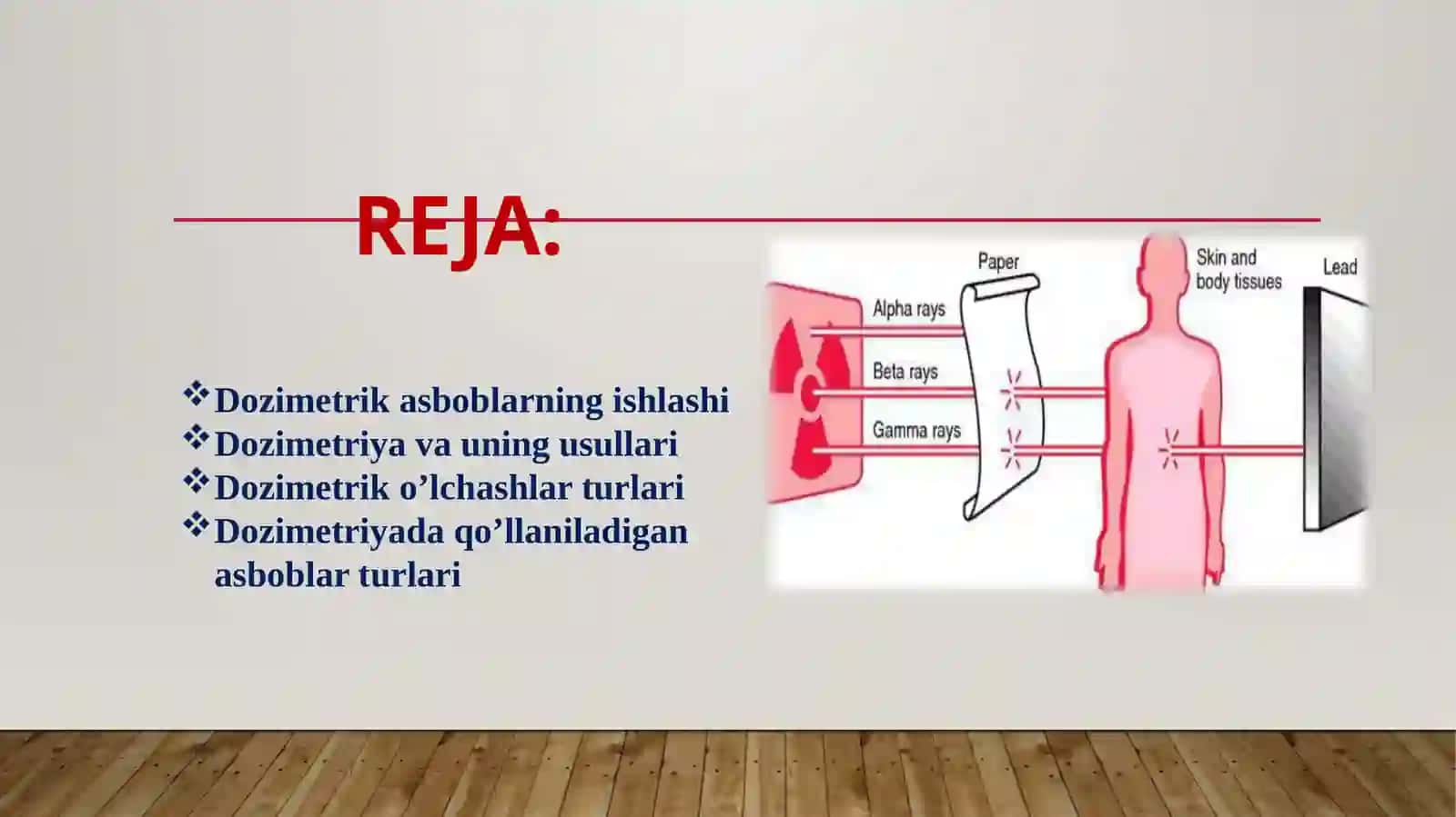 Dozimetriya Metodlari. Dozimetrik Asboblar Tasnifi 2