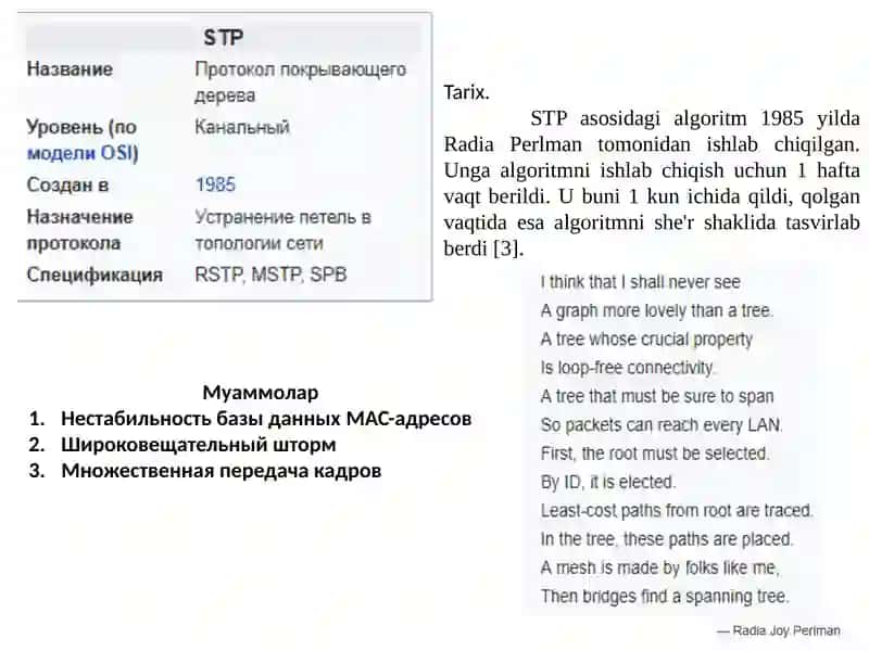 STP (Spanning Tree Protocol)протоколи 2