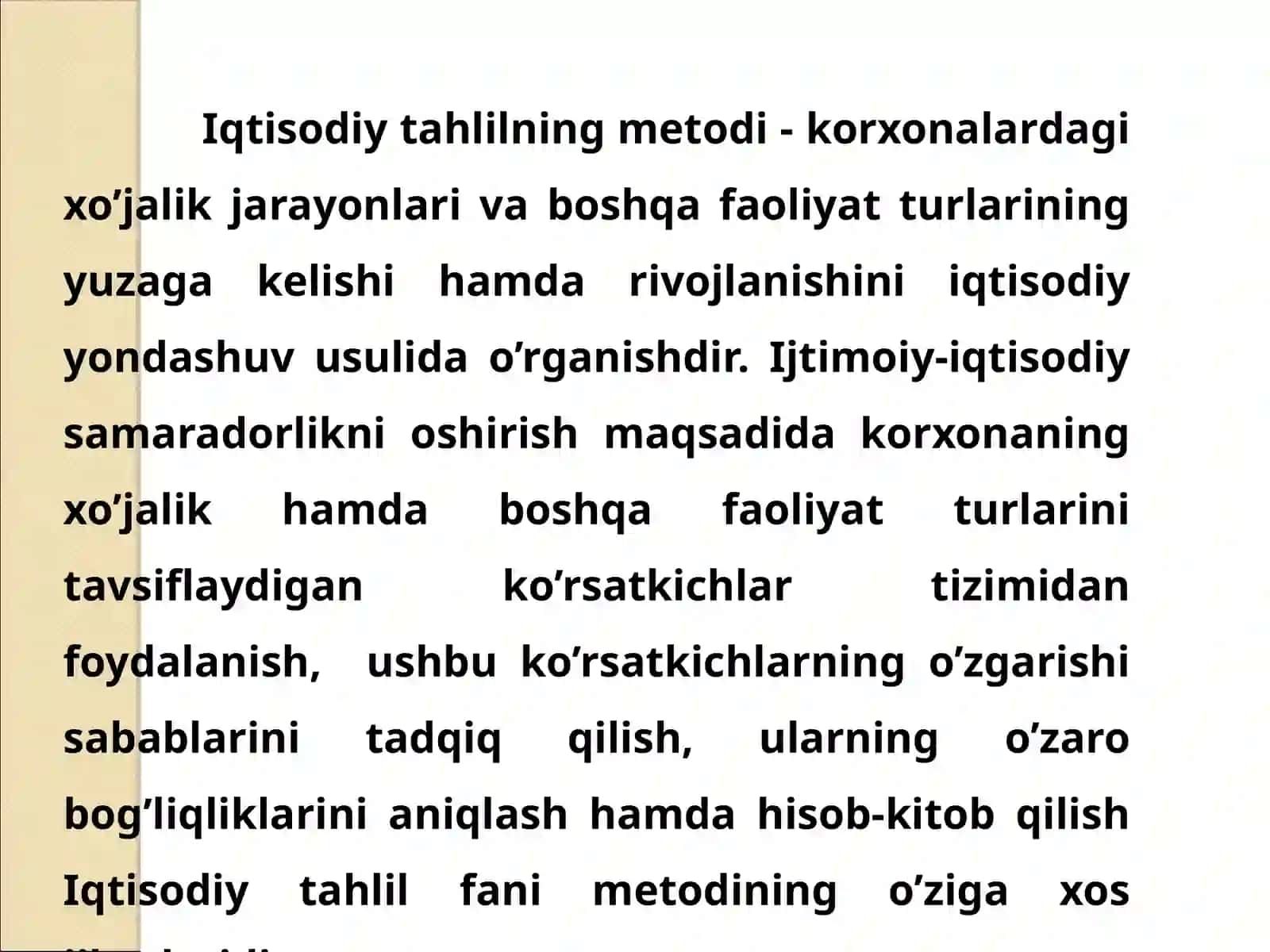 Iqtisodiy tahlilning metodi va usullari 2