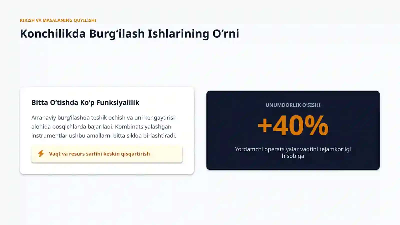 KOMBINATSIYALASHGAN BURG‘ILASH INSTRUMENTLARI 2