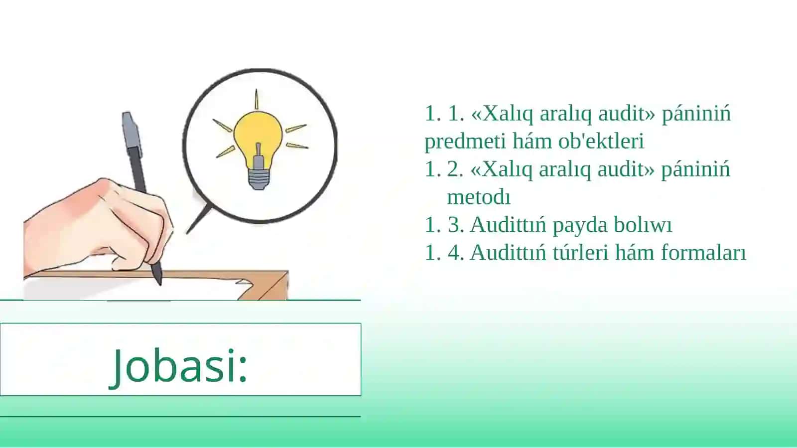 «Xalıqaralıq audit ózgeshelikleri» pániniń predmeti hám metodi 2