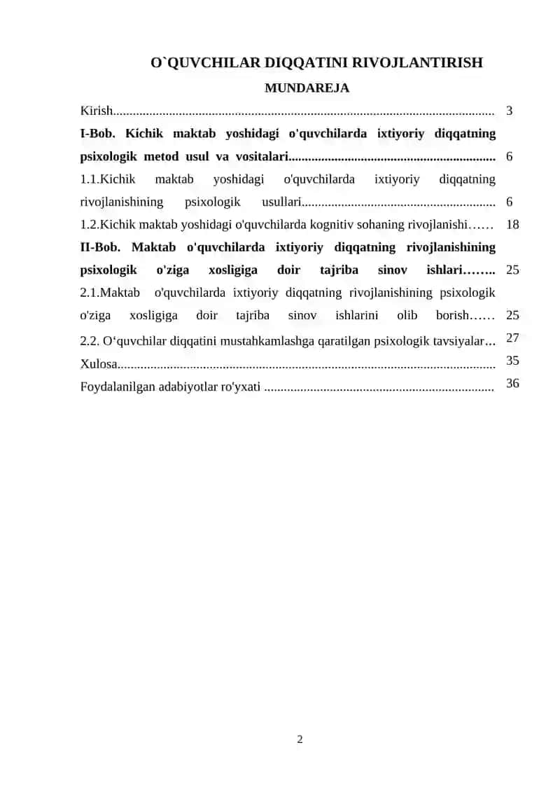 O'QUVCHILAR DIQQATINI RIVOJLANTIRISH 2