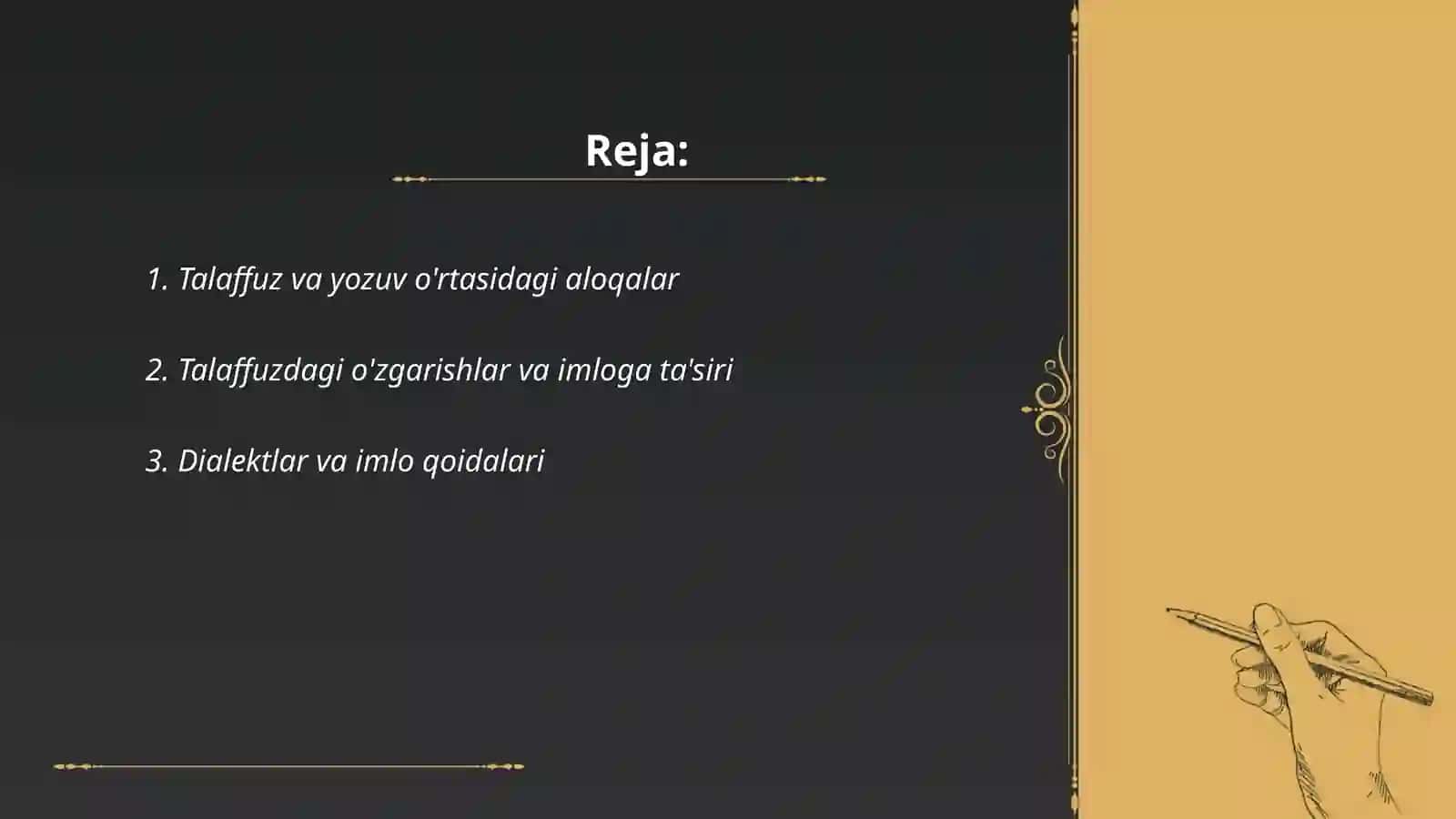 Talaffuzning imloga tasiri 2