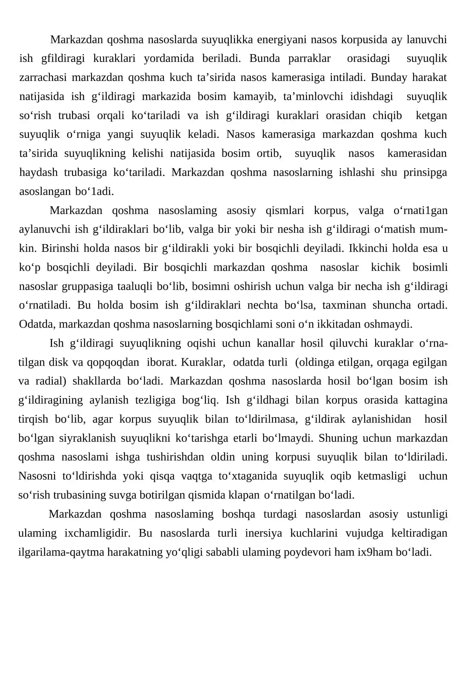 Markazdan qochma nasoslar 2
