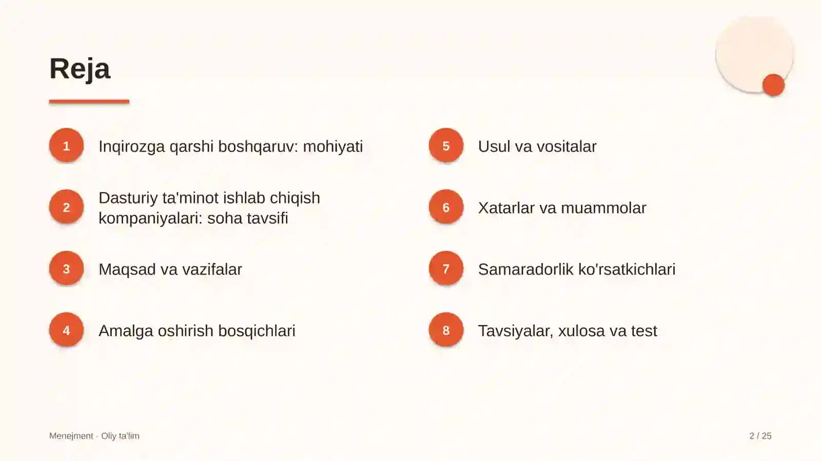 dasturiy ta'minot ishlab chiqish kompaniyalarida inqirozga qarshi boshqaruv 1488 2